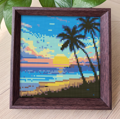Cross-stitch kit - Island sunset at Kleines Glück in Magdeburg