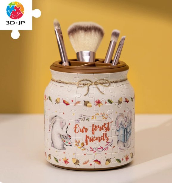 3D puzzle storage jar · Our Forest Friends at Kleines Glück in Magdeburg