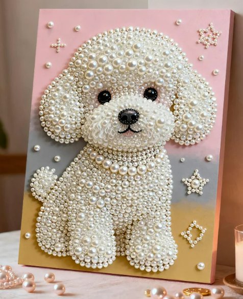 Pearl art · Puppy at Kleines Glück in Magdeburg