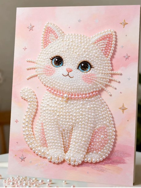 Pearl art · Starry cat at Kleines Glück in Magdeburg