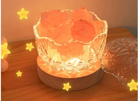 Salt crystal night light · with incense gift at Kleines Glück in Magdeburg