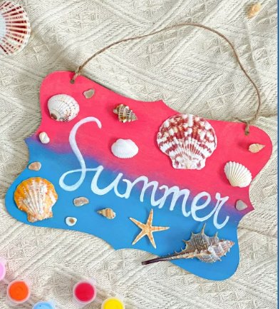 DIY-Sets Türschild DIY · Weiß mit Trockenblumen Detail 3 bei Kleines Glück in Magdeburg